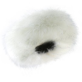 RANOME Faux Fur Headband for Women Elastic Fuzzy Thick Earmuffs Winter Headwrap Ear Muffs Furry Ear Warmers Cold Weather (White 2)