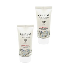 3W moisture non-sticky travel sunscreen for the whole family Crystal White Milky 50ml x 2 / 3W 수분 끈적임없는 바르는 온가족 여행용 선크림 크리스탈 화이트 밀키 50ml 2개