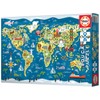 Educa 19292, World Map, 200 Piece Puzzle for Adults and