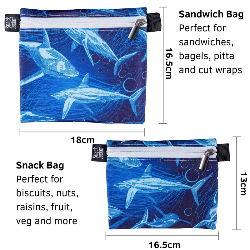 SnackJacket Reusable Sandwich & Snack Bags - Set of 2