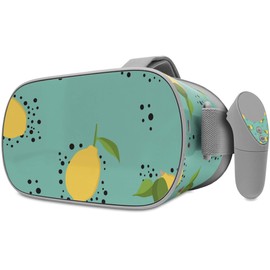 Decal Style Skin Wrap Compatible with Oculus Go Headset - Lemon Teal (Oculus NOT Included)