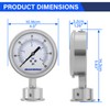 MEASUREMAN 0-60 PSI Sanitary Pressure Gauge - Liquid Filled Stainless