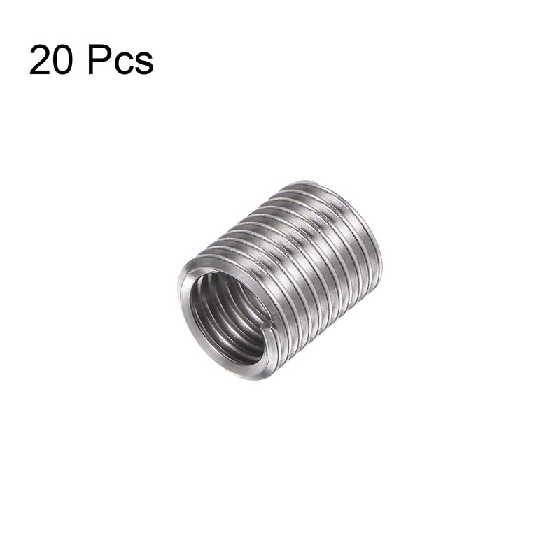 HARFINGTON 20pcs Wire Threaded Inserts 3/8-16 UNC 2D 19mm 304