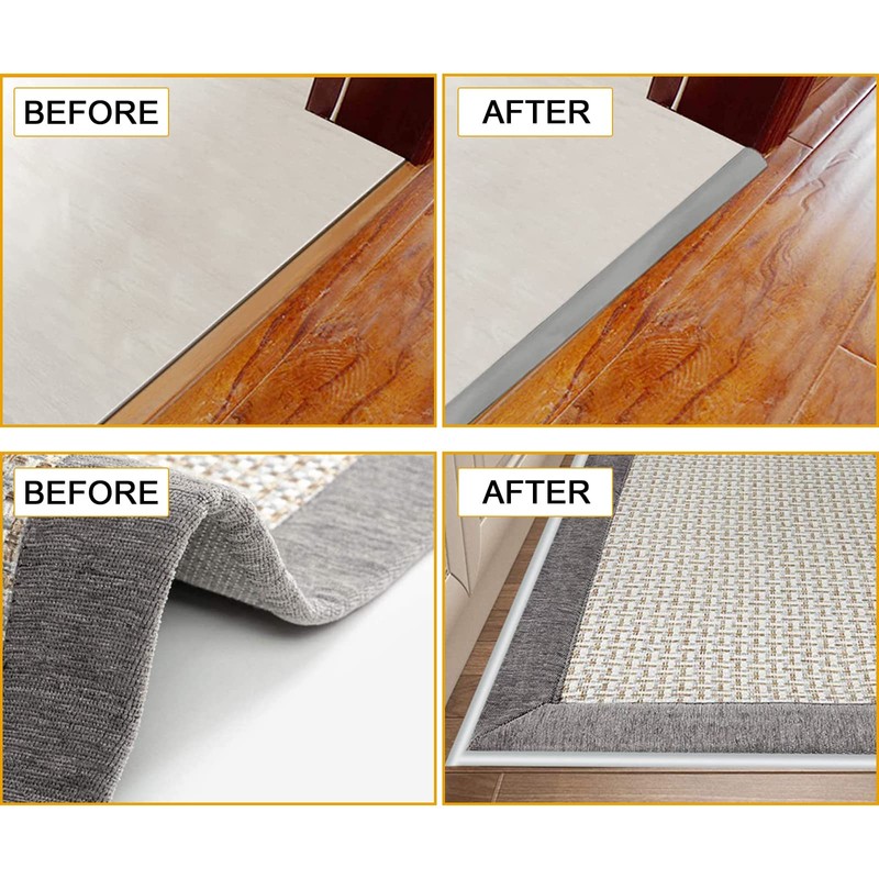 Floor Rubber Transition Strip Self Adhesive Carpet to Tile Transition