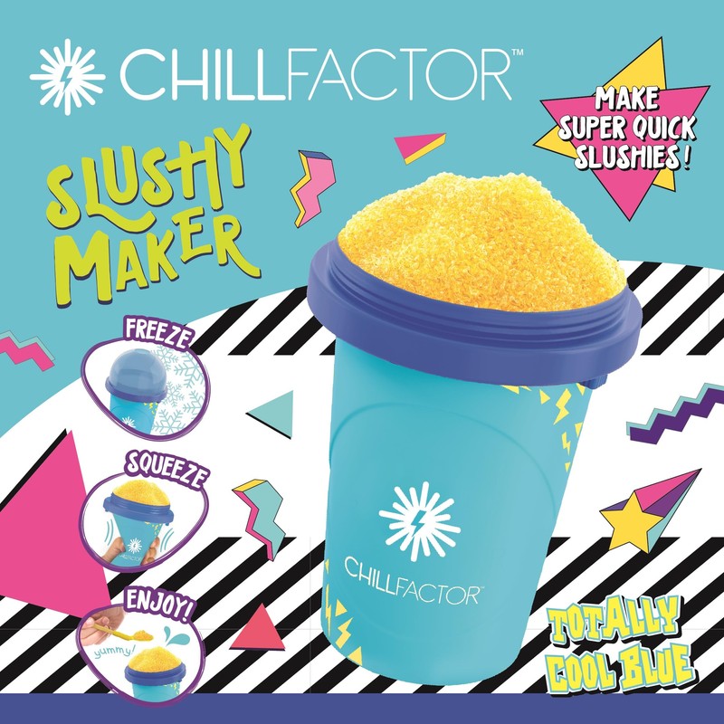 Chill Factor Colour Shock slushy maker Totally Cool Blue- Reusable