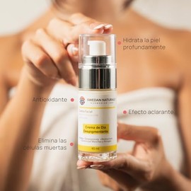 Crema despigmentante de día, Niacinamida + Vitamina C, crema aclarante y antioxidante, cuida la piel de factores contaminantes y células muertas, hidr