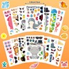 Panzong 42 PCS Make-A-Face Sticker,Safari Stickers for Kids,Make Your Own