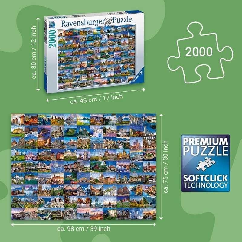Ravensburger - 99 Places in Europe - 1000 Piece Jigsaw