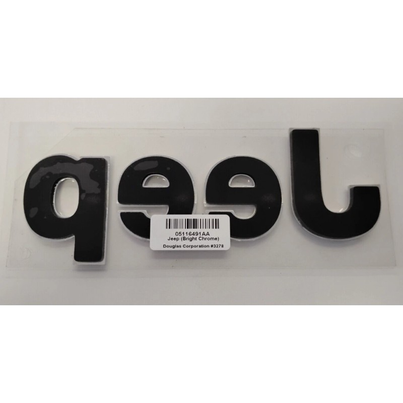Mopar 2007-2018 Jeep Wrangler Patriot Compass "JEEP" Chrome Letters OEM