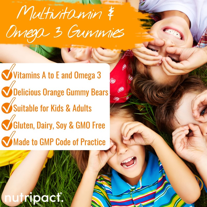Multivitamin & Omega 3 Gummies for Kids & Adults -