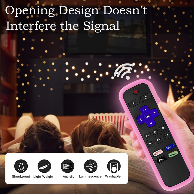 Silicone Protective Controller Cover fits for Roku TV Voice Remote