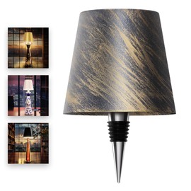 PRIDOLA Wireless Bottle Lamp for Any Type of Bottle - LED Bottle Lamp for Indoor & Outdoor - 100% Waterproof - Adjustable Brightness and Light Temperature 3000-6000K - Wireless & Rechargeable (Wood)