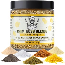 Lemon Pepper Seasoning by Chimi Boss Blends, 5oz – Bold Zesty Citrus & Cracked Pepper Spice Blend, – Gourmet All-Natural Rub for Chicken, Fish, Veggies, Grilling, Air Fryer & Everyday Cooking