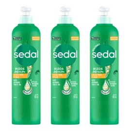 Pack 3 Crema Para Peinar Sedal Rizos Definidos 380ml Cu