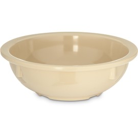 Carlisle FoodService Products Kingline Reusable Plastic Bowl Nappie Bowl for Home and Restaurant, Melamine, 10 Ounces, Tan, (Pack of 48)