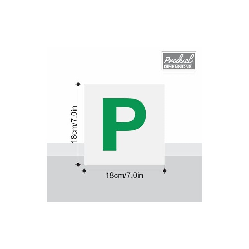 Magnetic P Plates Extra Strong Magnetic Car Sticky Learner Plate