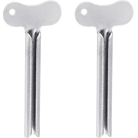 2Pcs Stainless-Steel Tube Toothpaste Squeezer Keys Metal Hair Dye Color Key Roller Dispenser Wringer Tool Processing Bathroom Safety, Aids and Accessories