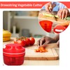 Manual Onion Chopper for Vegetables, Fruits, Onions, Nuts, Garlic (Red)