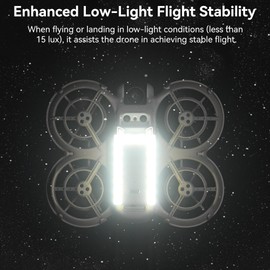 Craznick Neo Night Light Landing Gear - Battery Protector for DJI Neo Accessories LED Light Landing Legs Battery Protectors 2 in 1 Kit