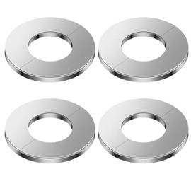 Stainless Steel Round Escutcheon Plate, Faucet Escutcheons Split Flange Plumbing Cover Plates for Kitchen, Bathroom, and Balcony Pipes 4（Hole Width 34mm）