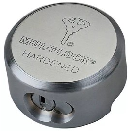 Mul-t-lock TR 100 "Hockey Puck" Padlock New - 6 Keys