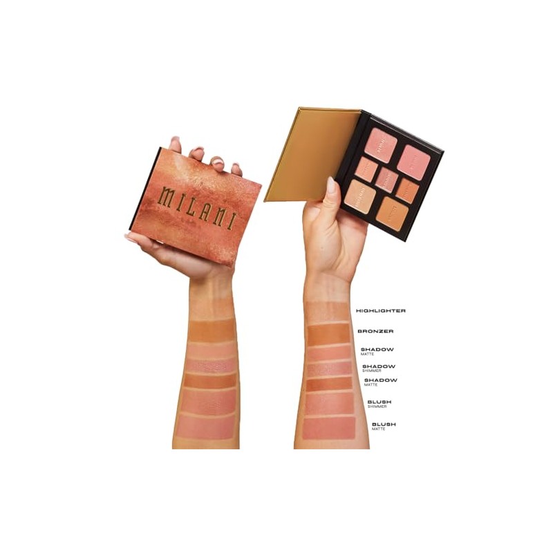 Milani, Paleta de maquillaje: sombras, blush, bronzer, highlighter - All
