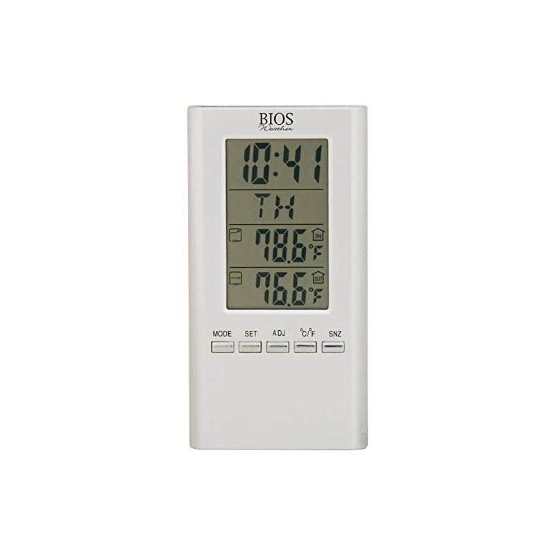 Thermor Bios Indoor/Outdoor Wired Digital Thermometer (White, 4.25-Inch x 6.5-Inch