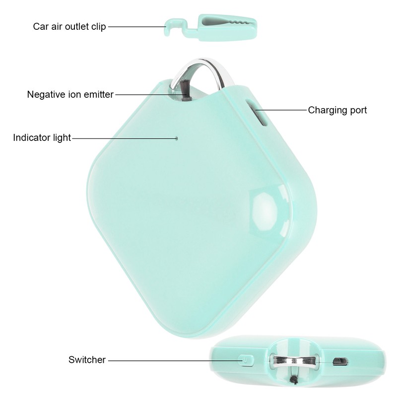 Necklace Air Purifier USB Rechargeable Mini Portable Negative Ion Personal