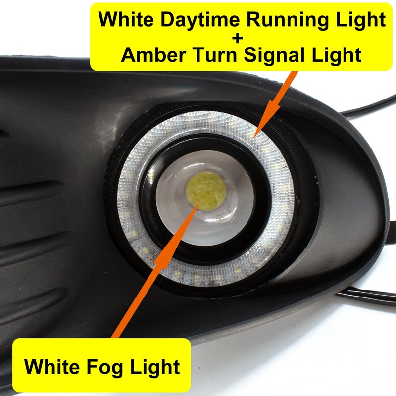 KITOCARTOP LED DRL Fog Lights Led Front Bumper Light Fit