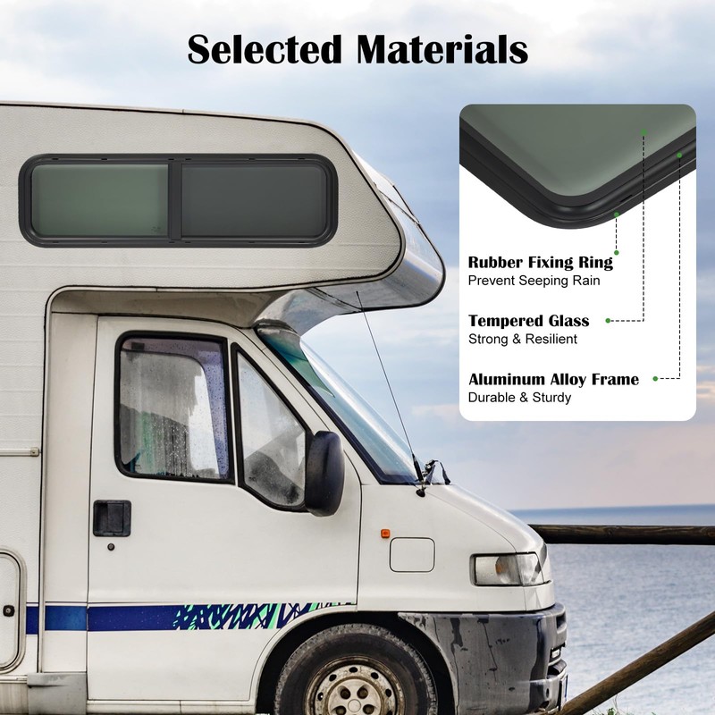 Horizontal Slider Window RV 42" W × 12" H Replacement