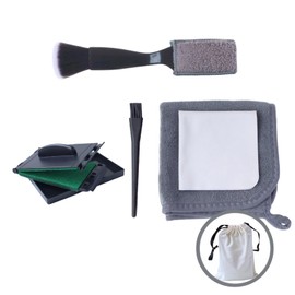 RYSUOZI Guitar String Cleaner, 6 PCS Guitar Cleaning Kit, Fretboard Cleaner for Electric Guitar, Guitar Accessories Cleaning Cloth Brush Tool, Guitar Maintenance Care Kit for Violin/Ukulele/Bass