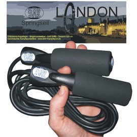 BAY® "London 300" Professional Skipping Rope, High Speed, Adjustable Length with Ball Bearings, Skipping Ropes, Bouncy Rope, Boxing Fitness, Martial Arts, Kickboxing, Muay, Thai, Thai Boxing, Fitness,