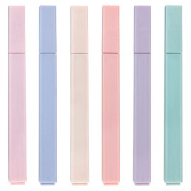 Highlighters, Mild Assorted Colours Highlighters Pens, Aesthetic Cute Pastel Highlighter With Chisel Tip, No Bleed Dry Fast Easy to Hold, for Bible, Notes, School Supplies, 6 Pack