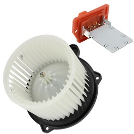 OCPTY 700300 AC HVAC Blower Motor ReplacementReplacement& Heater Blower Resistor Kit Fit for 2014-2017 for Kia Soul 2014 2015 2016 2017 700300, 97113 B2000, KI3126114 AC Blower Motor