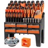124-Piece Magnetic Screwdriver Set with Plastic Racking, Precision Screwdrivers, Magnetizer,