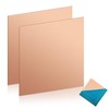 Copper Sheet, Pack of 2 Copper Plates 150 x 150