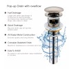 BRIGHT SHOWERS New Bathroom Sink Drain with Overflow Pop-Up Drain