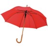 Automatic Umbrella with Wooden Handle / Colour: Red, red