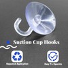Kyuionty 30 Pack Suction Cup Hooks, 30mm Clear Plastic Suction