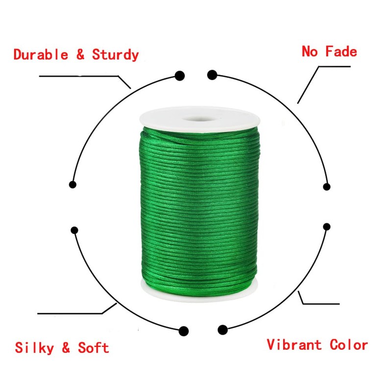 Paybous 3.0 mm x 54 Yards Nylon Satin Cord Beading