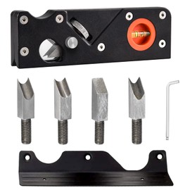 7-Piece Wooden Hand Planer, Edge Planer with Back Panel, Rounded Corners, Wood Chamfer Planer, 45 Degrees, for Carpenters, Woodworkers, Trimmers