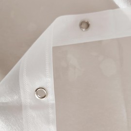 Plastic Frosted Bathroom Window Curtain with 2 Magnets, Narrow Short Heavy Duty Vinyl PEVA Privacy Waterproof Shower Window Curtain with Hooks, Small Window Curtains for Bathroom, W 48 x L 48 Inch