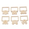 100pcs Wooden Cartoon Animal Photo Frame Decorative Hand Painting Photo