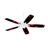 Lots of Dots Red on Black - Ceiling Fan Skin