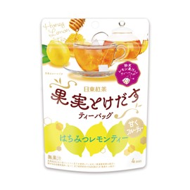 Mitsui Norin Nitto Black Tea Tea Bags with Fruit and Draw Tea Bags, Honey Lemon Tea, 4 Bags x 6 Packs