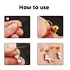 Gold Earrings Studs Blanks, Hypoallergenic 18 Pieces Small Ball Stud