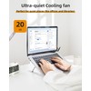 SHUWEI Portable Laptop Cooling Stand, Foldable & Adjustable Aluminum Stand