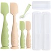 Diaper Cream Spatula with Case,2 Large 2 Mini Butt Paste Spatula with 3 Travel Case,Soft Baby Butt spatula Diaper Cream Applicator diaper Rash spatula