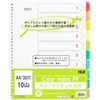 Taisy Color Index PP IN-3410 A4 30 Holes 10 Tabs