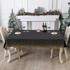 EDLMKM Black and Gold Party Tablecloth Plastic Tablecloth, Party Table